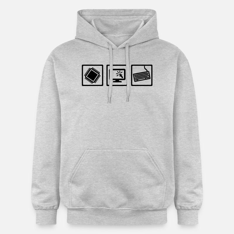 Programmeur - Sweat à capuche Softstyle® Gildan Unisexe - gris clair chiné