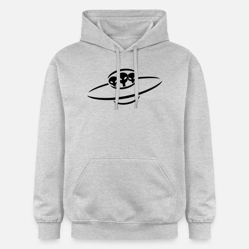 vaisseau spatial 3 alien UFO - Sweat à capuche Softstyle® Gildan Unisexe - gris clair chiné