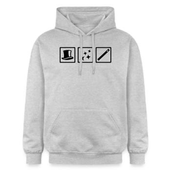 Zauberer - Gildan Unisex Softstyle® Midweight Hoodie - Hellgrau meliert - Vorne - Liana (172cm) & Jaron (178cm)