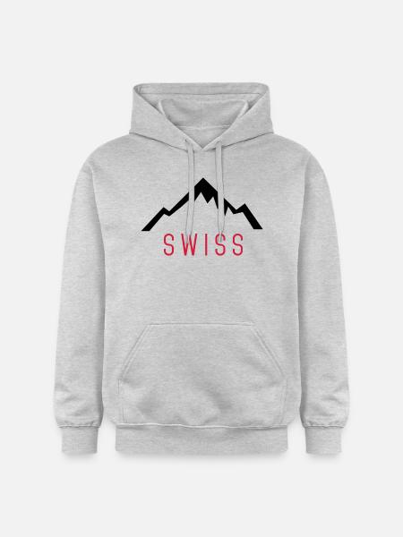 Swiss Alps - Sweat à capuche Softstyle® Gildan Unisexe - gris clair chiné