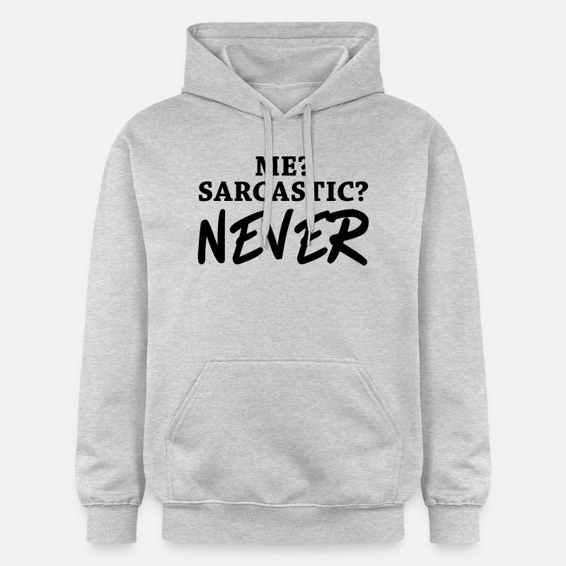 Me? Sarcastic? Never - Sweat à capuche Softstyle® Gildan Unisexe - gris clair chiné