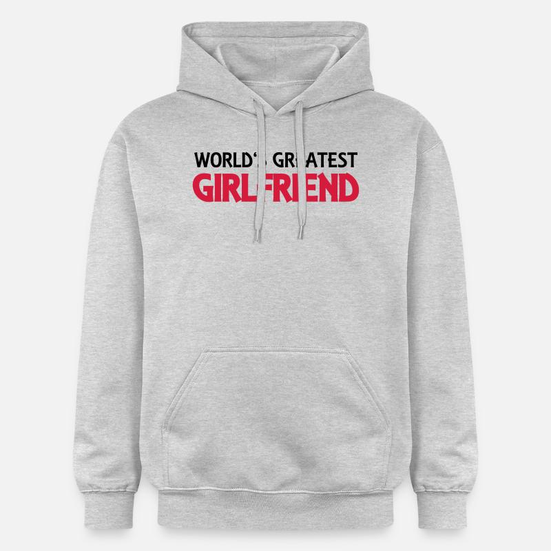 World's greatest girlfriend - Sweat à capuche Softstyle® Gildan Unisexe - gris clair chiné