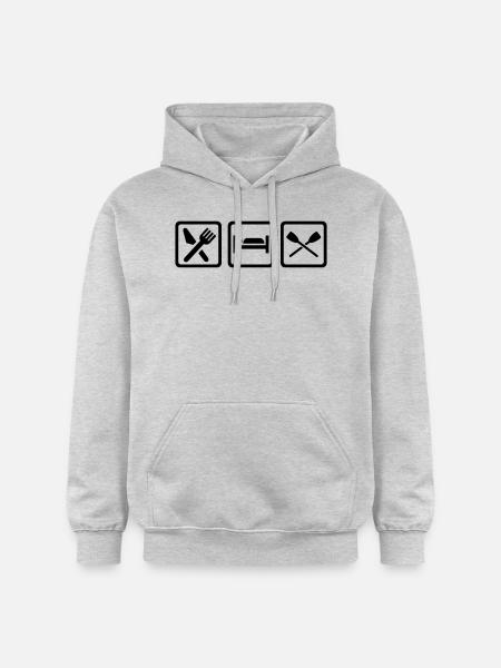 Eat Sleep Rowing - Gildan Unisex Softstyle® Midweight Hoodie - light heather grey