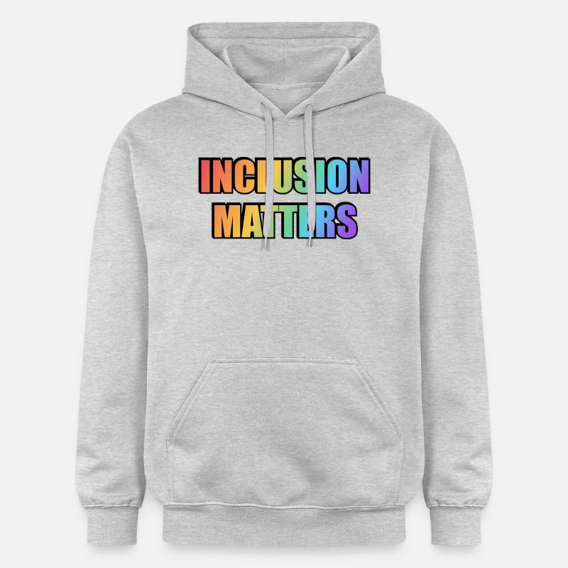 L’inclusion compte Arc-en-ciel - Sweat à capuche Softstyle® Gildan Unisexe - gris clair chiné