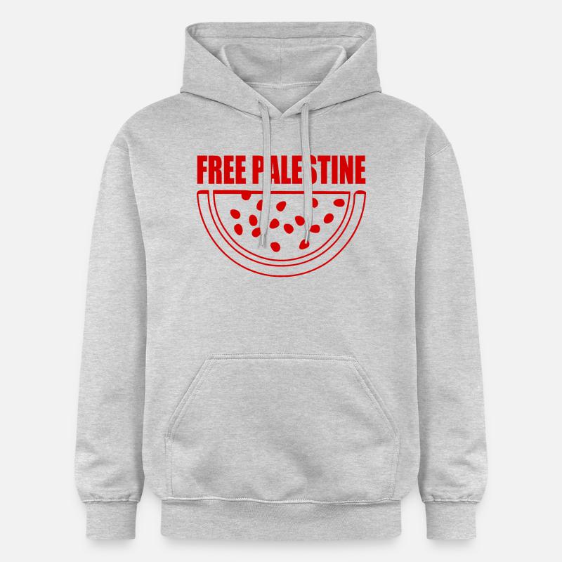 Free palestine melon pastèque - Sweat à capuche Softstyle® Gildan Unisexe - gris clair chiné