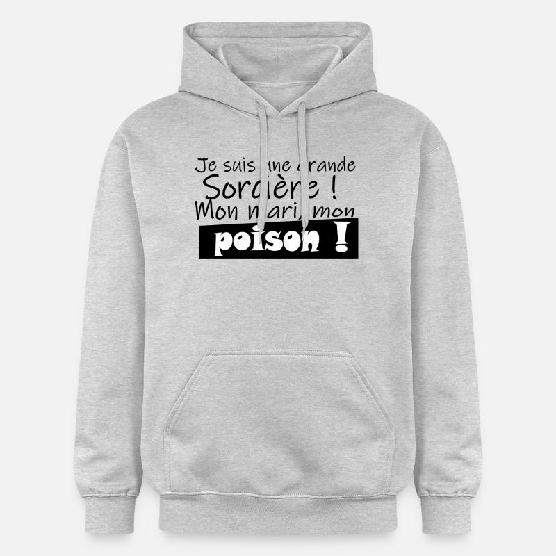 Grande sorcière mari poison - Sweat à capuche Softstyle® Gildan Unisexe - gris clair chiné