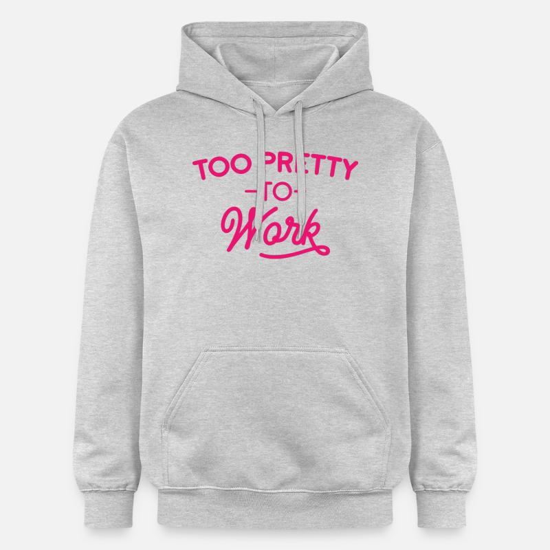 Too Pretty To Work - Sweat à capuche Softstyle® Gildan Unisexe - gris clair chiné