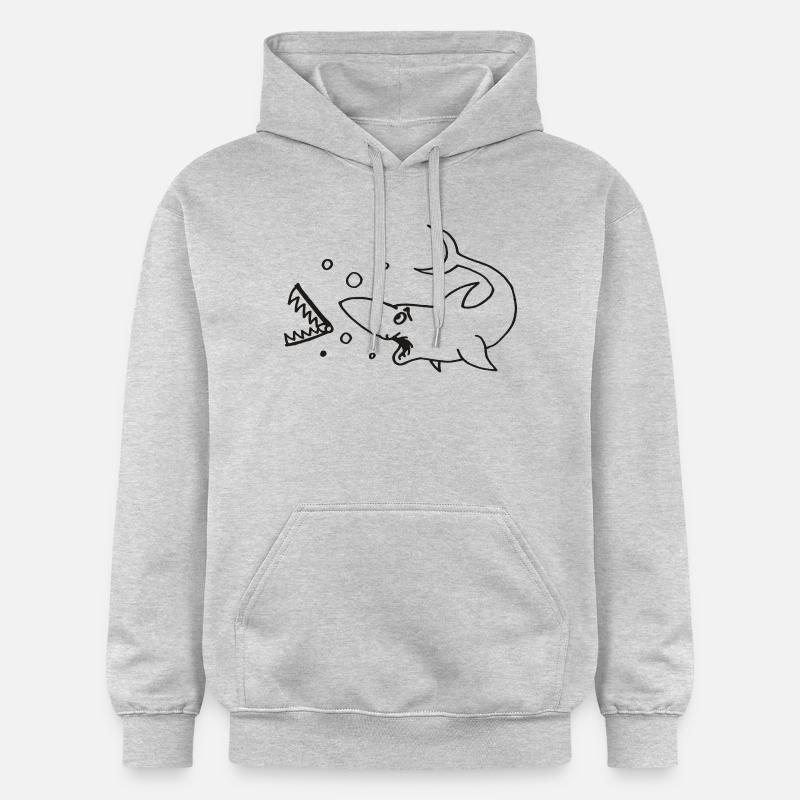 Shark perd des dents - Sweat à capuche Softstyle® Gildan Unisexe - gris clair chiné