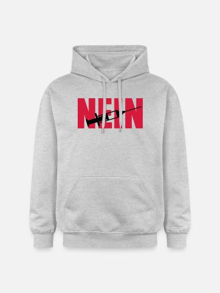 Nein Spritze - Gildan Unisex Softstyle® Midweight Hoodie - Hellgrau meliert