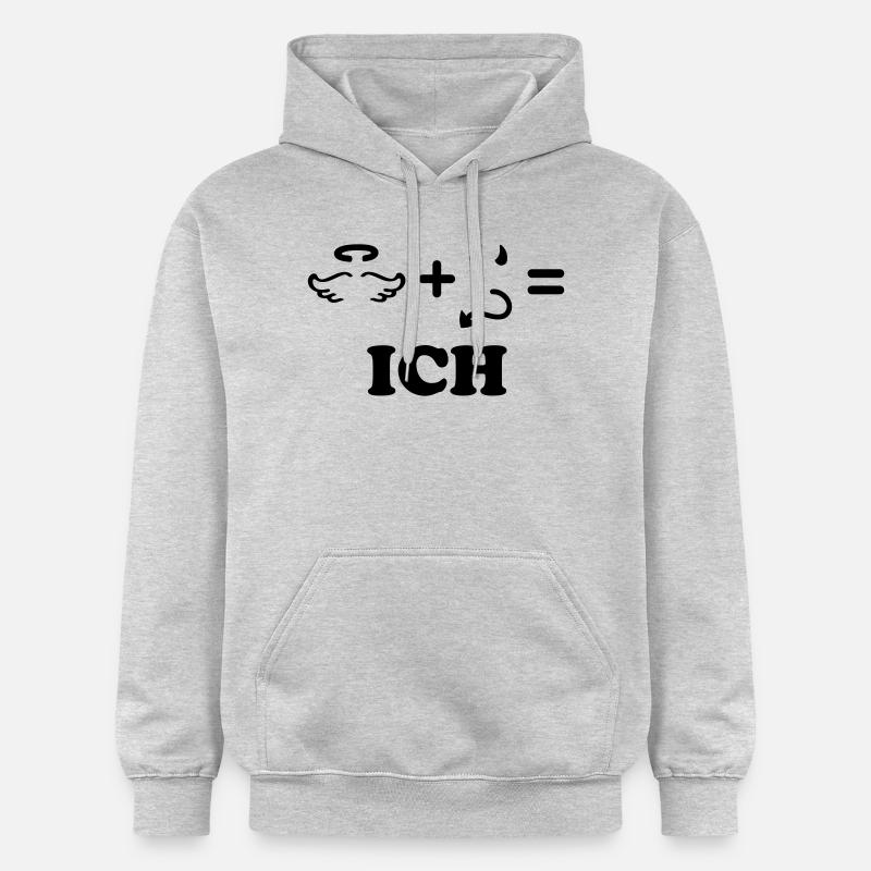 Engel + Teufel = ich - einfarbig - Gildan Unisex Softstyle® Midweight Hoodie - Hellgrau meliert