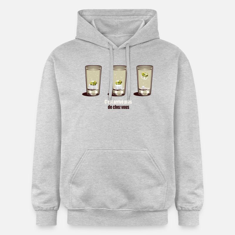 Petit Grégory le coktail. - Sweat à capuche Softstyle® Gildan Unisexe - gris clair chiné