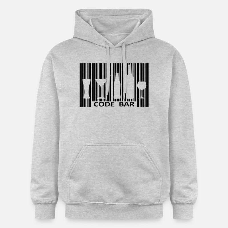 Code bar - Sweat à capuche Softstyle® Gildan Unisexe - gris clair chiné
