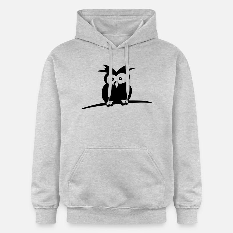 petite chouette - se réveiller - Sweat à capuche Softstyle® Gildan Unisexe - gris clair chiné
