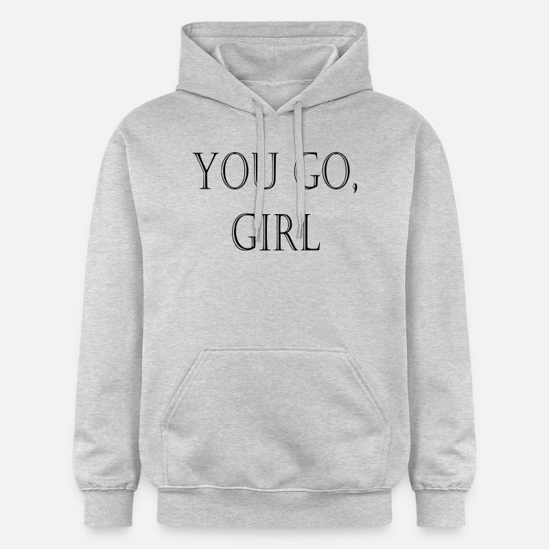 YouGoGirl - Sweat à capuche Softstyle® Gildan Unisexe - gris clair chiné