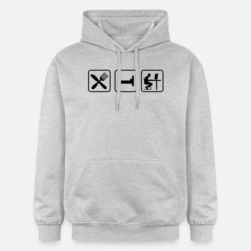 Jeux PC - Sweat à capuche Softstyle® Gildan Unisexe - gris clair chiné