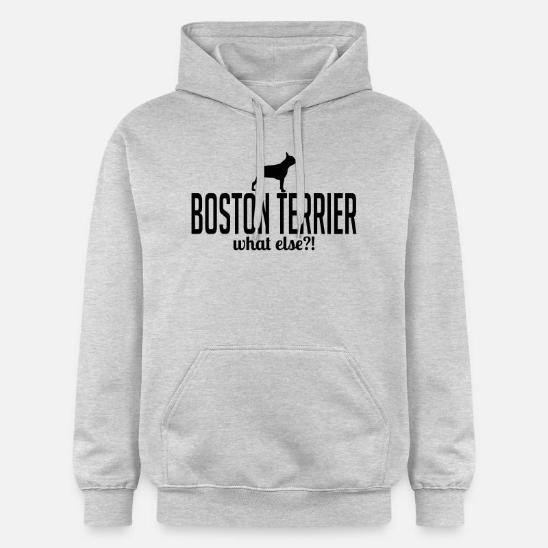 BOSTON TERRIER whatelse - Sweat à capuche Softstyle® Gildan Unisexe - gris clair chiné