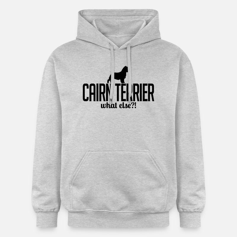 CAIRN TERRIER whatelse - Sweat à capuche Softstyle® Gildan Unisexe - gris clair chiné