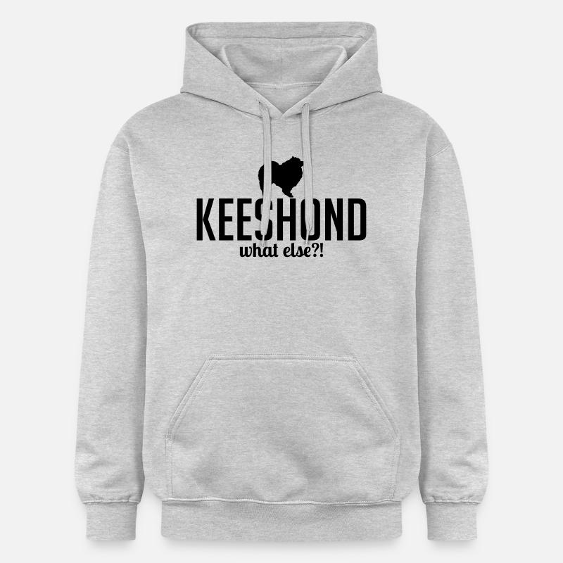 Keeshond whatelse - Sweat à capuche Softstyle® Gildan Unisexe - gris clair chiné