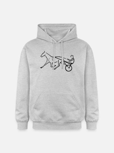 Trotting horse - Gildan Unisex Softstyle® Midweight Hoodie - light heather grey
