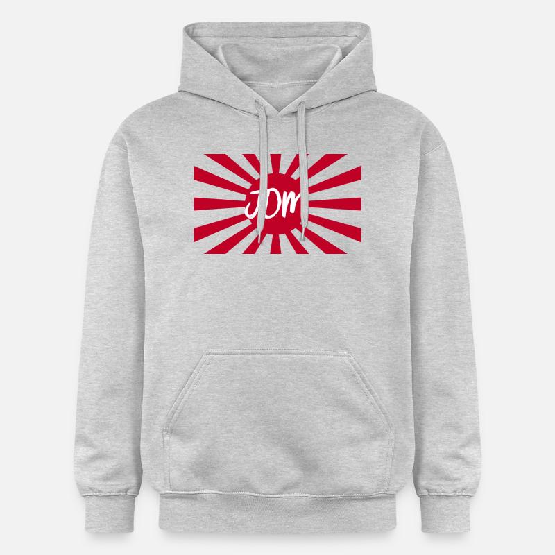 Drapeau JDM - Sweat à capuche Softstyle® Gildan Unisexe - gris clair chiné