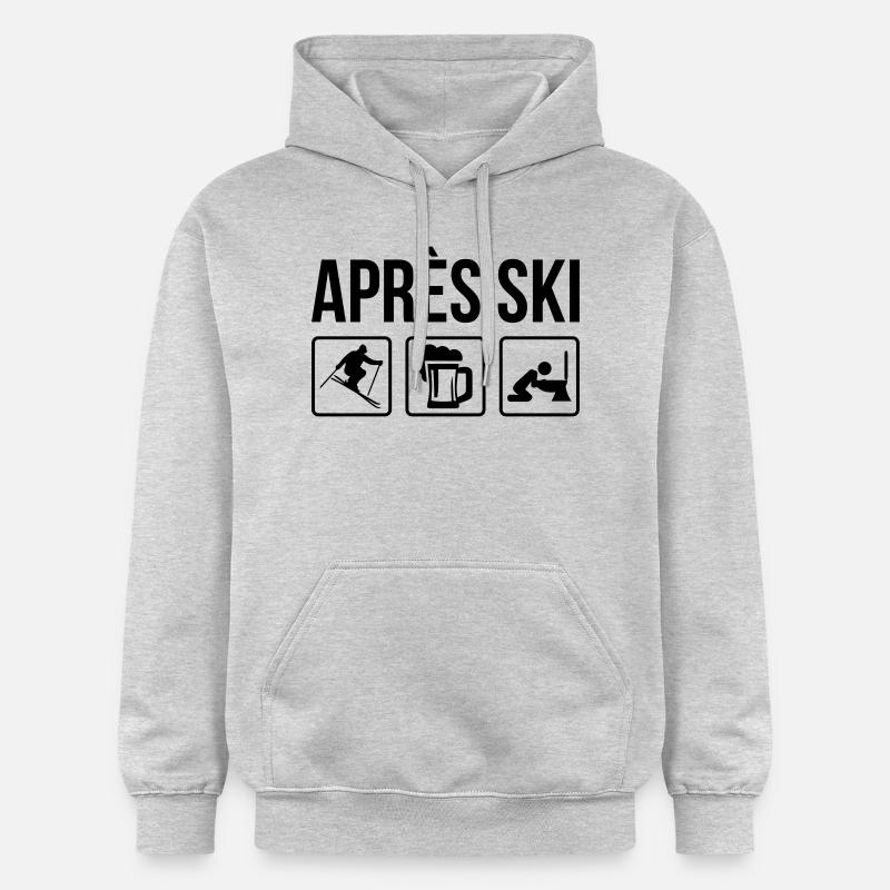 Après Ski - Sweat à capuche Softstyle® Gildan Unisexe - gris clair chiné
