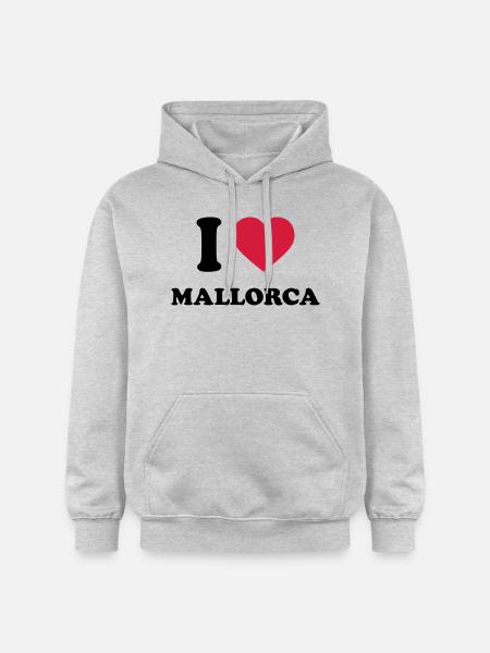 I Heart Mallorca - Gildan Unisex Softstyle® Midweight Hoodie - Hellgrau meliert