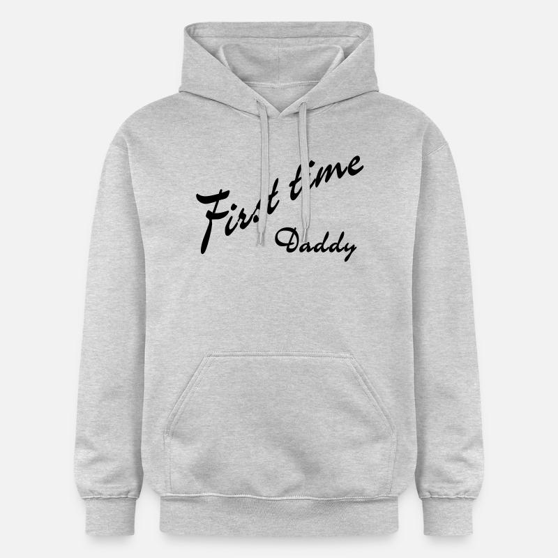 first time Daddy - Sweat à capuche Softstyle® Gildan Unisexe - gris clair chiné