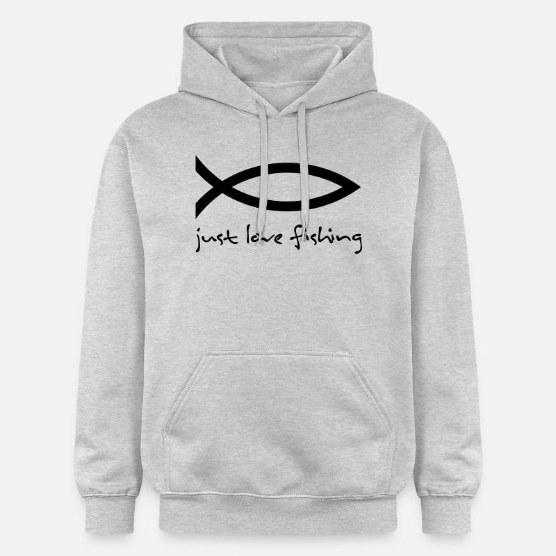 pêche - Sweat à capuche Softstyle® Gildan Unisexe - gris clair chiné