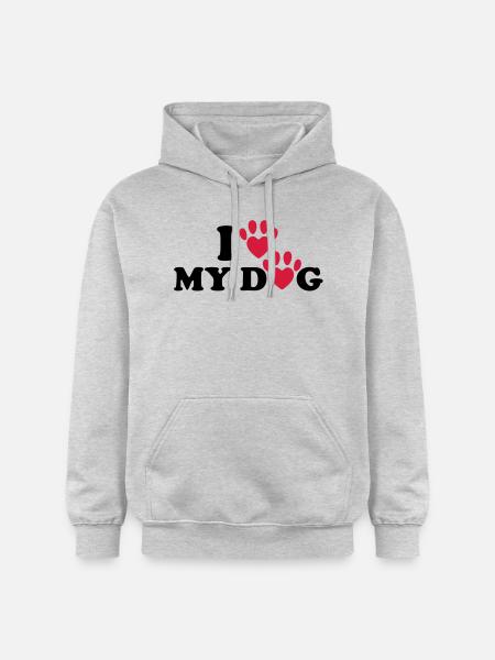 i_love_mz_dog_f2 - Gildan Unisex Softstyle® Midweight Hoodie - light heather grey