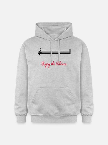 enjoy the silence - Gildan Unisex Softstyle® Midweight Hoodie - light heather grey