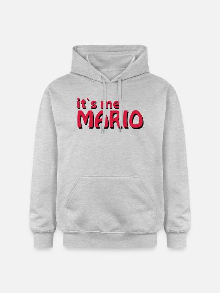 Mario - Gildan Unisex Softstyle® Midweight Hoodie - Hellgrau meliert