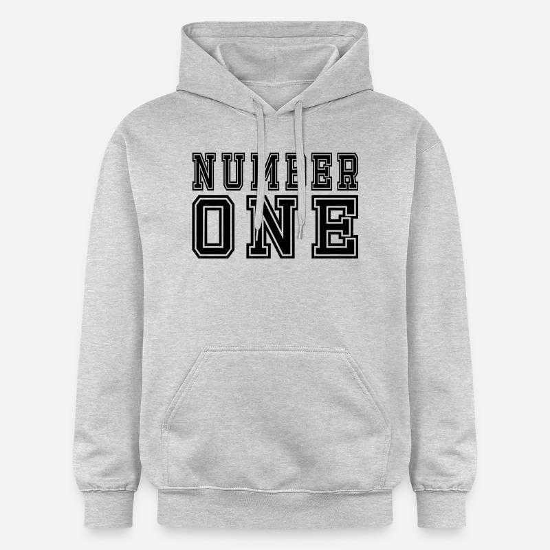 Numéro un - Sweat à capuche Softstyle® Gildan Unisexe - gris clair chiné