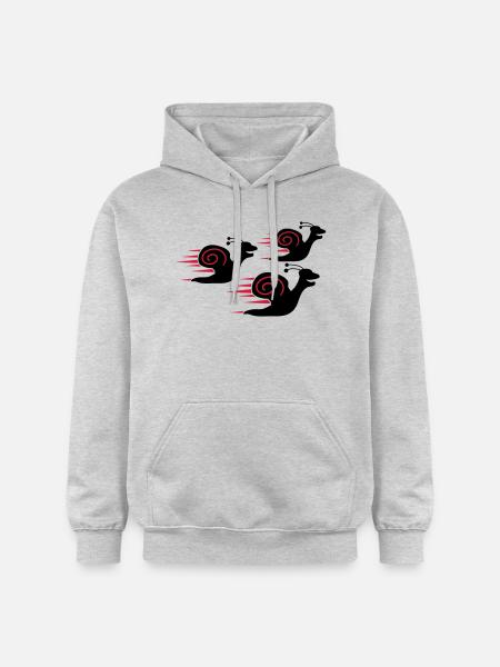Snail Race - Gildan Unisex Softstyle® Midweight Hoodie - Hellgrau meliert