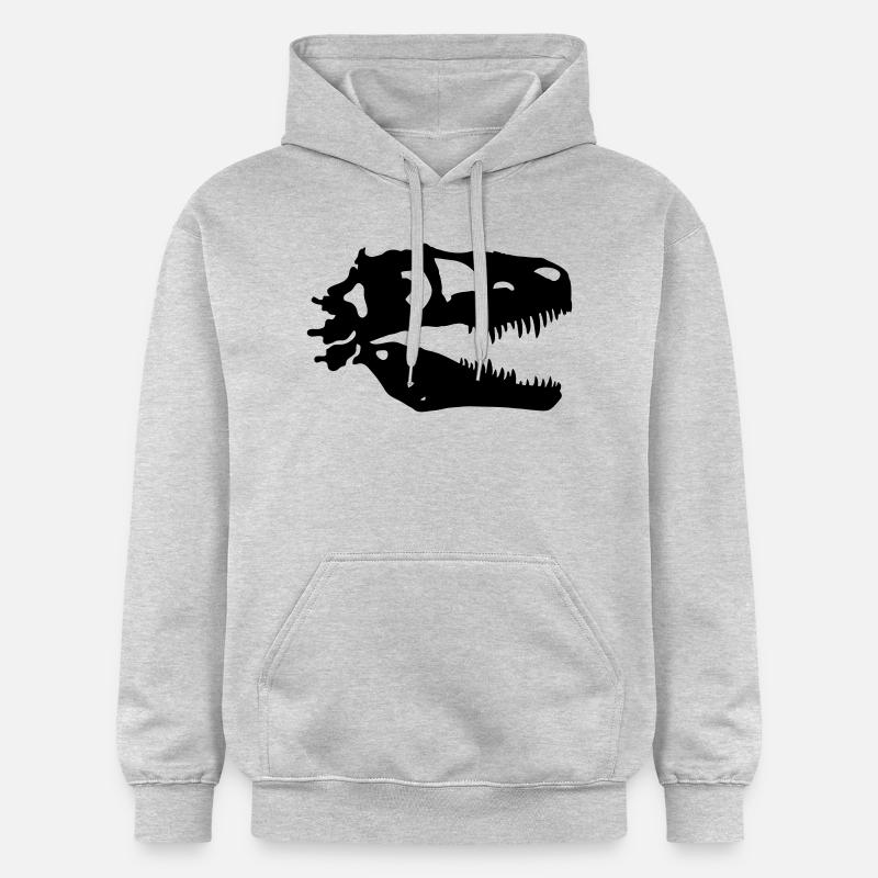 T-rex - Sweat à capuche Softstyle® Gildan Unisexe - gris clair chiné