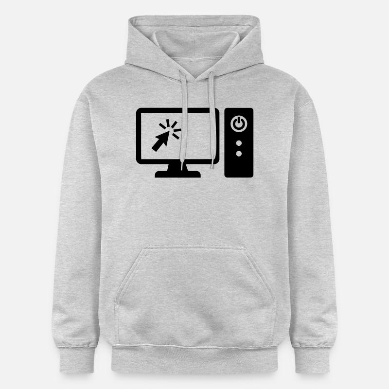 Ordinateur - Sweat à capuche Softstyle® Gildan Unisexe - gris clair chiné