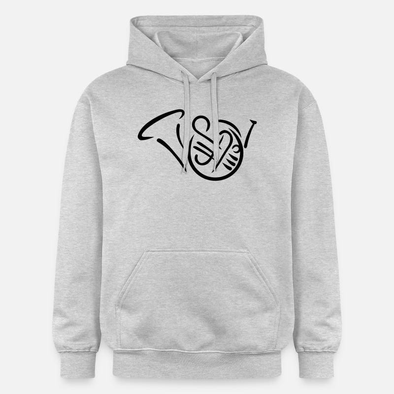 French horn - Gildan Unisex Softstyle® Midweight Hoodie - light heather grey