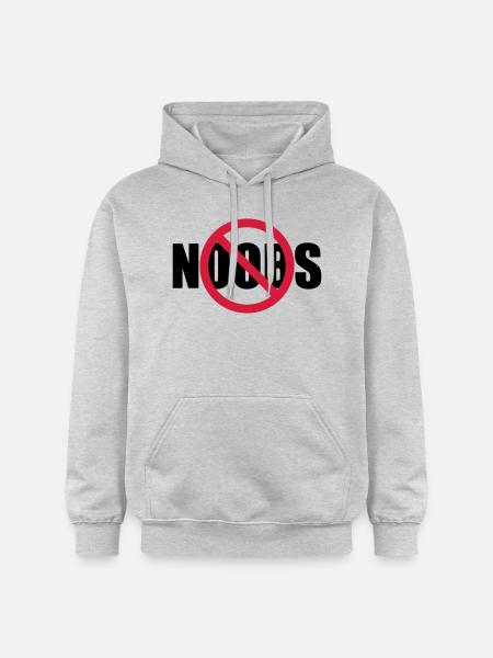 Aucun signe de noobs interdit - Sweat à capuche Softstyle® Gildan Unisexe - gris clair chiné