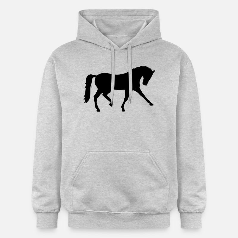 Cheval - Sweat à capuche Softstyle® Gildan Unisexe - gris clair chiné