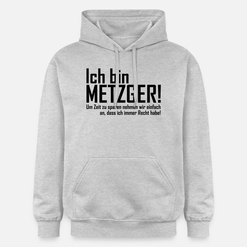 ich bin metzger - Gildan Unisex Softstyle® Midweight Hoodie - Hellgrau meliert