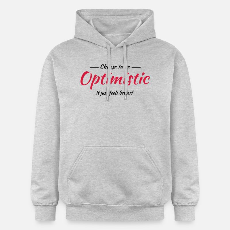 Choose to be optimistic - Sweat à capuche Softstyle® Gildan Unisexe - gris clair chiné