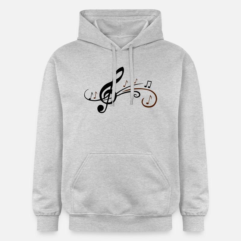 noten_spiel_02 - Sweat à capuche Softstyle® Gildan Unisexe - gris clair chiné