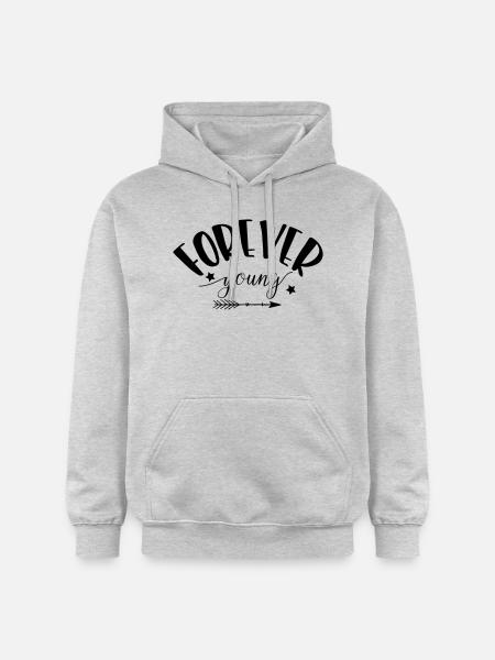 forever_young - Gildan Unisex Softstyle® Midweight Hoodie - Hellgrau meliert