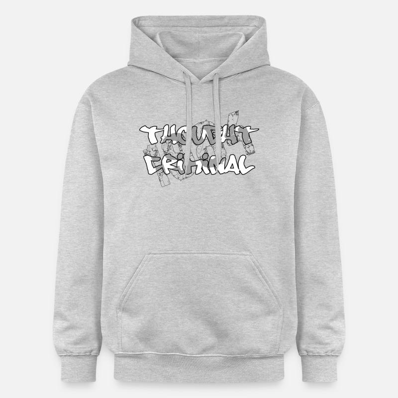 Pensée criminelle - 1984 - Sweat à capuche Softstyle® Gildan Unisexe - gris clair chiné