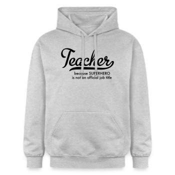 Lehrer - Gildan Unisex Softstyle® Midweight Hoodie - Hellgrau meliert - Vorne - Liana (172cm) & Jaron (178cm)