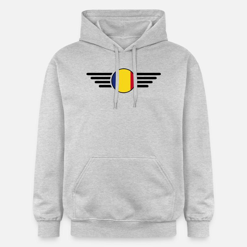 T-shirt design de style Roumanie - Sweat à capuche Softstyle® Gildan Unisexe - gris clair chiné