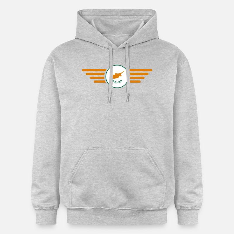 T-shirt design de style chypriote - Sweat à capuche Softstyle® Gildan Unisexe - gris clair chiné