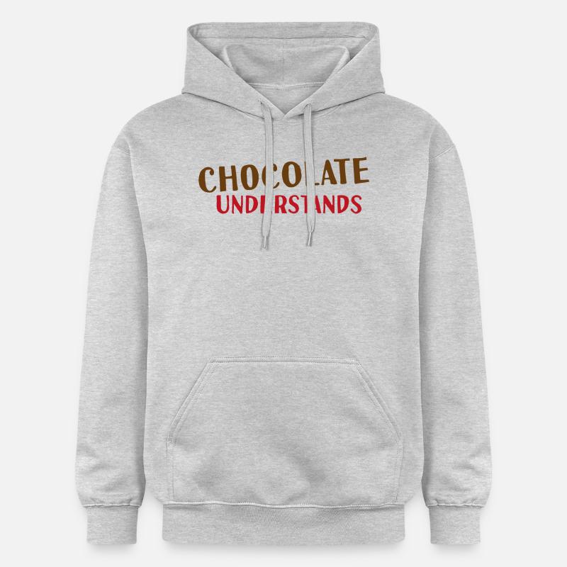 Le chocolat comprend - Sweat à capuche Softstyle® Gildan Unisexe - gris clair chiné