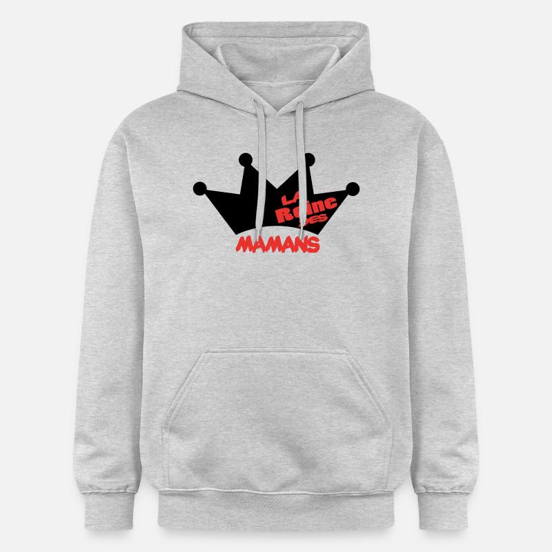 La reine des mamans - Sweat à capuche Softstyle® Gildan Unisexe - gris clair chiné