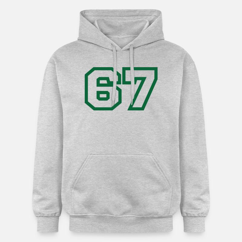 Numéro 67 sport - Sweat à capuche Softstyle® Gildan Unisexe - gris clair chiné