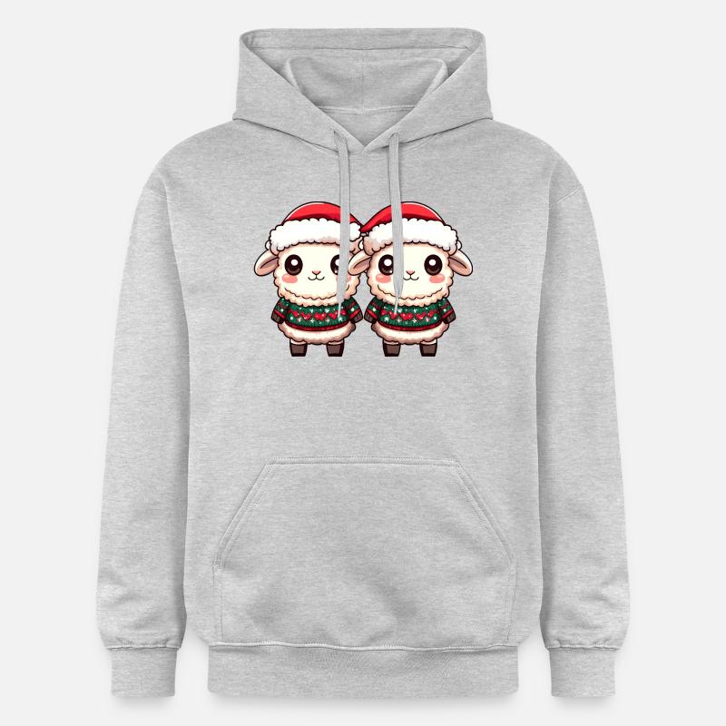 Équipe de Noël des moutons - Sweat à capuche Softstyle® Gildan Unisexe - gris clair chiné